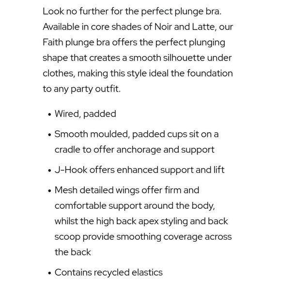 Panache Cleo Faith Wired Moulded Plunge Bra sz 38G - Picture 5 of 12